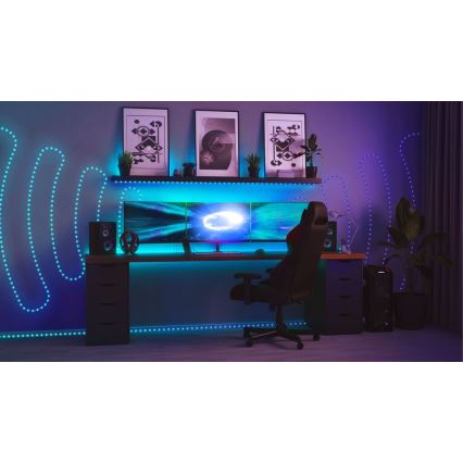 Twinkly - LED RGB Udendørs dæmpbar lysbånd DOTS 200xLED 10 m IP44 WiFi