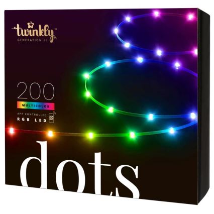 Twinkly - LED RGB Udendørs dæmpbar lysbånd DOTS 200xLED 10 m IP44 WiFi