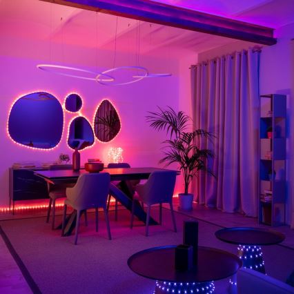 Twinkly - LED RGB Udendørs dæmpbar lysbånd DOTS 200xLED 10 m IP44 Wi-Fi