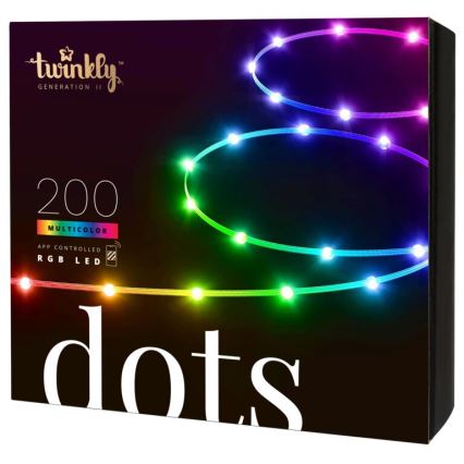 Twinkly - LED RGB Udendørs dæmpbar lysbånd DOTS 200xLED 10 m IP44 Wi-Fi