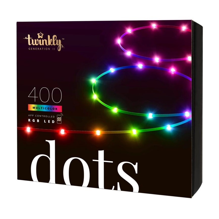 Twinkly - LED RGB Udendørs dæmpbar lysbånd DOTS 400xLED 20 m IP44 Wi-Fi