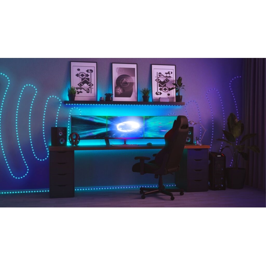 Twinkly - LED RGB Udendørs dæmpbar lysbånd DOTS 400xLED 20 m IP44 Wi-Fi