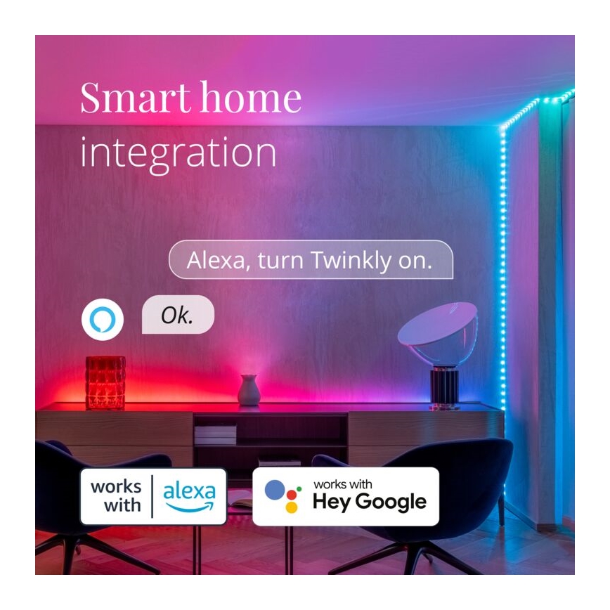 Twinkly - LED RGB Udendørs dæmpbar lysbånd DOTS 400xLED 20 m IP44 Wi-Fi