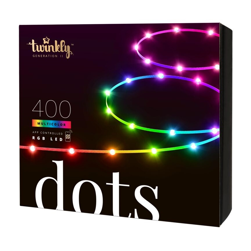 Twinkly - LED RGB Udendørs dæmpbar lysbånd DOTS 400xLED 20 m IP44 Wi-Fi