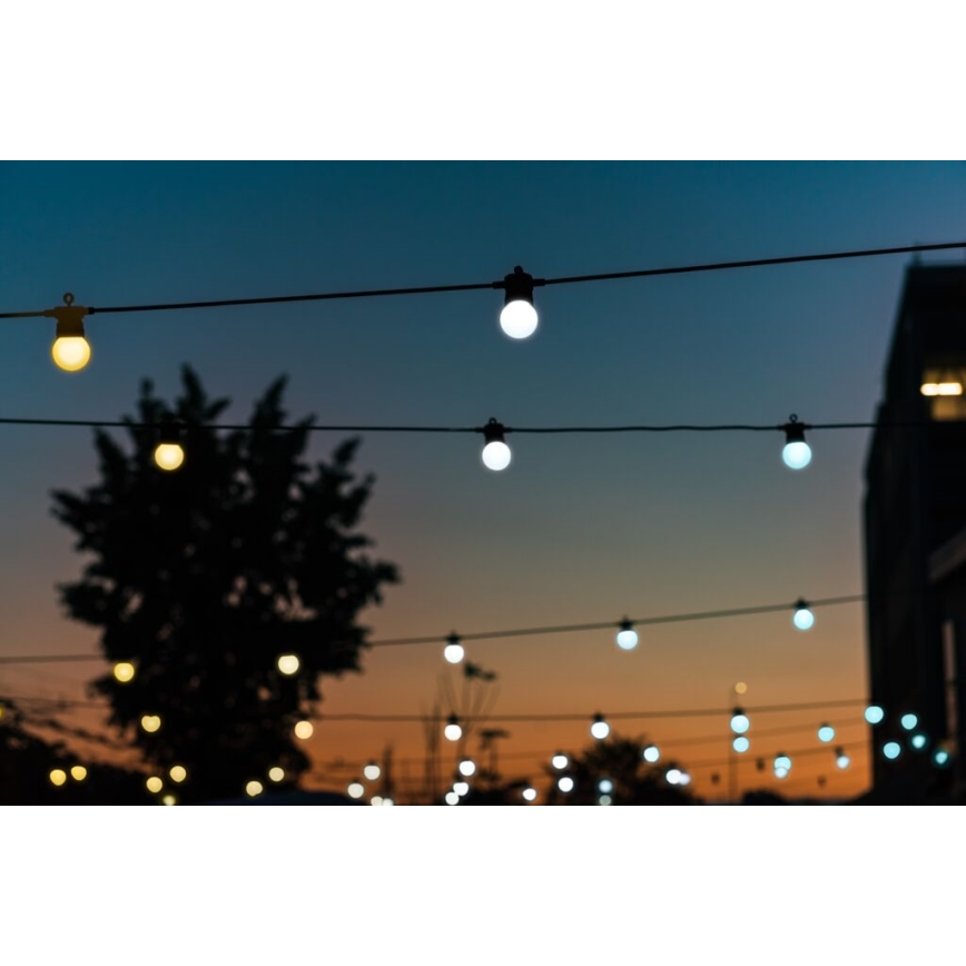 Twinkly - LED Dæmpbar udendørs dekorativ lyskæde FESTOON 20xLED 14m IP44 Wi-Fi