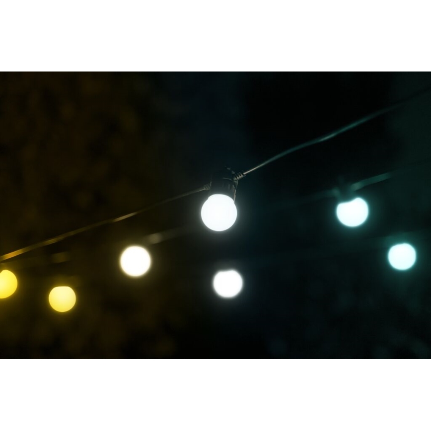 Twinkly - LED Dæmpbar udendørs dekorativ lyskæde FESTOON 20xLED 14m IP44 Wi-Fi