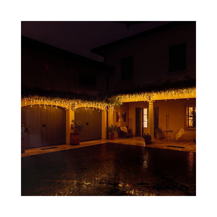 Twinkly - LED Dæmpbar udendørs Lysgardin ICICLE 190xLED 11,5 m IP44 Wi-Fi