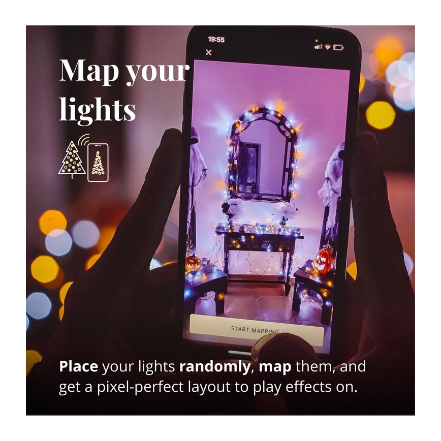 Twinkly - LED Dæmpbar udendørs Lysgardin ICICLE 190xLED 11,5 m IP44 Wi-Fi