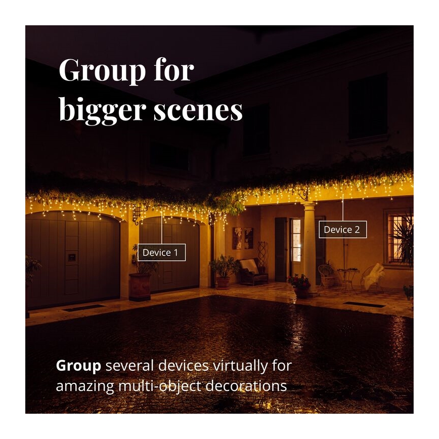 Twinkly - LED Dæmpbar udendørs Lysgardin ICICLE 190xLED 11,5 m IP44 Wi-Fi