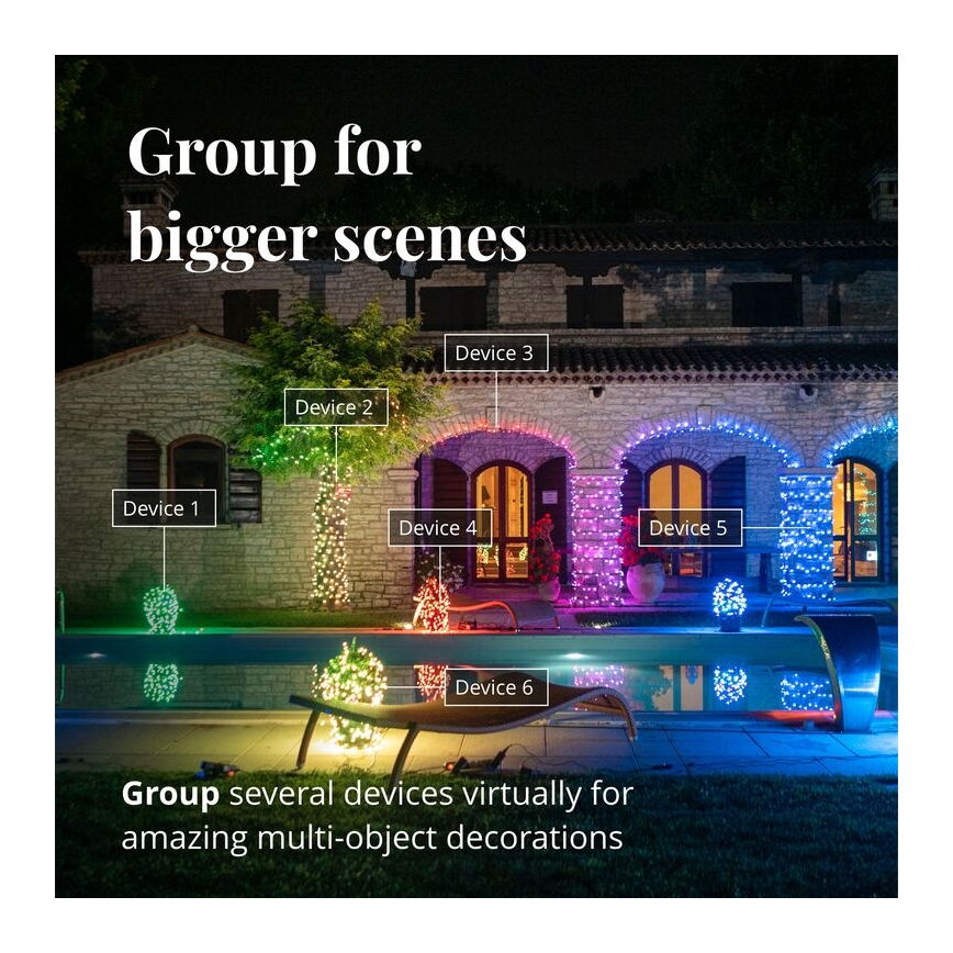 Twinkly - LED RGB Dæmpbar udendørs Lysgardin ICICLE 190xLED 11,5 m IP44 Wi-Fi