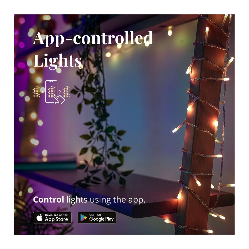 Twinkly - LED RGB Dæmpbar udendørs Lysgardin ICICLE 190xLED 11,5 m IP44 Wi-Fi