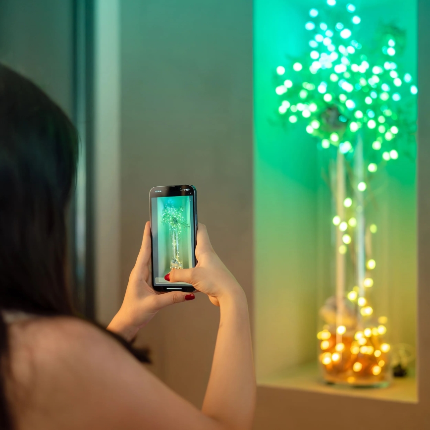 Twinkly - LED RGB dæmpbar julelyskæde CANDIES 200xLED 14 m USB Wi-Fi