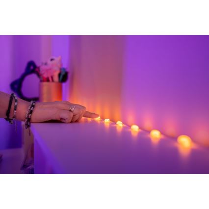Twinkly - LED RGB Dæmpbar lyskæde CANDIES 100xLED 8 m USB Wi-Fi