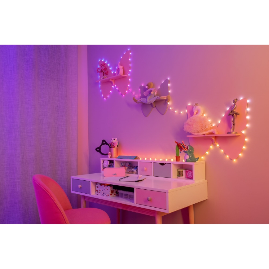 Twinkly - LED RGB Dæmpbar lyskæde CANDIES 100xLED 8 m USB Wi-Fi