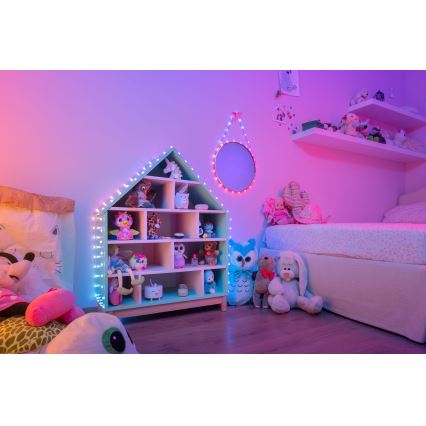 Twinkly - LED RGB Dæmpbar lyskæde CANDIES 100xLED 8 m USB Wi-Fi