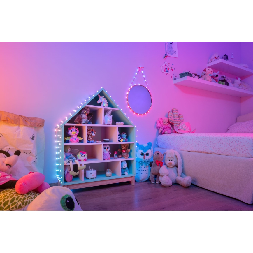Twinkly - LED RGB Dæmpbar lyskæde CANDIES 100xLED 8 m USB Wi-Fi