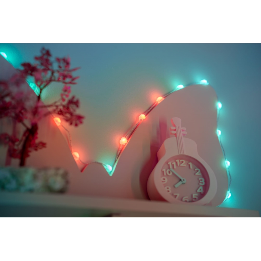 Twinkly - LED lyskæde m. RGB-farver dæmpbar CANDIES 200xLED 14 m USB Wi-Fi