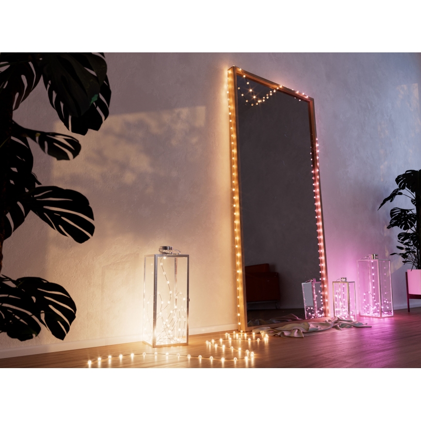 Twinkly - LED julekæde m. RGB-farver dæmpbar CANDIES 100xLED 8 m USB Wi-Fi