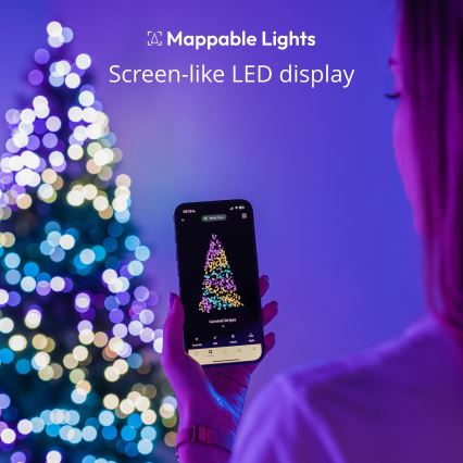 Twinkly - LED julekæde m. RGB-farver dæmpbar CANDIES 100xLED 8 m USB Wi-Fi