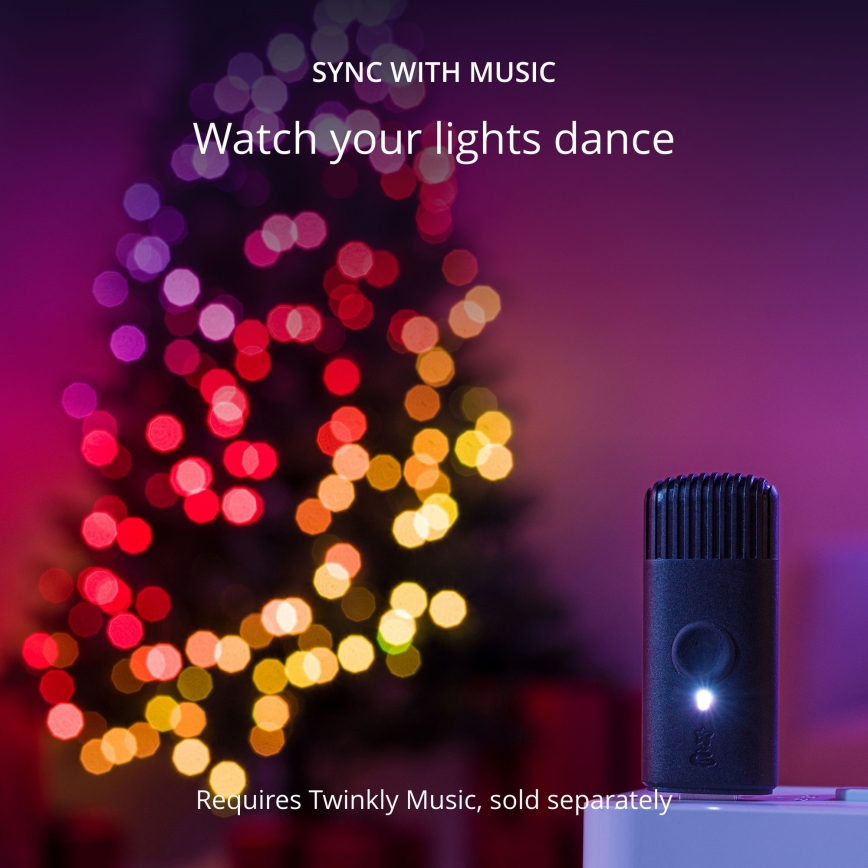 Twinkly - LED julekæde m. RGB-farver dæmpbar CANDIES 100xLED 8 m USB Wi-Fi