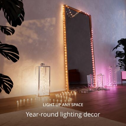 Twinkly - LED julekæde m. RGB-farver dæmpbar CANDIES 100xLED 8 m USB Wi-Fi