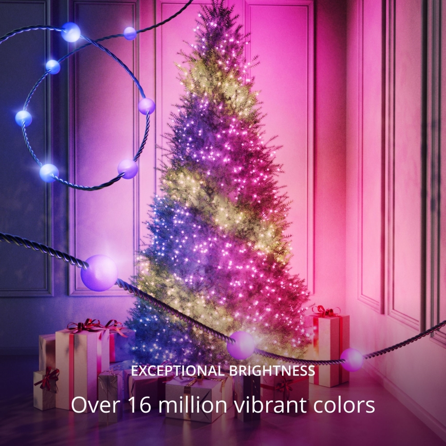 Twinkly - LED julekæde m. RGB-farver dæmpbar CANDIES 100xLED 8 m USB Wi-Fi