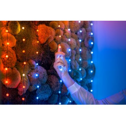 Twinkly - LED lyskæde m. RGB-farver dæmpbar CANDIES 200xLED 14 m USB Wi-Fi
