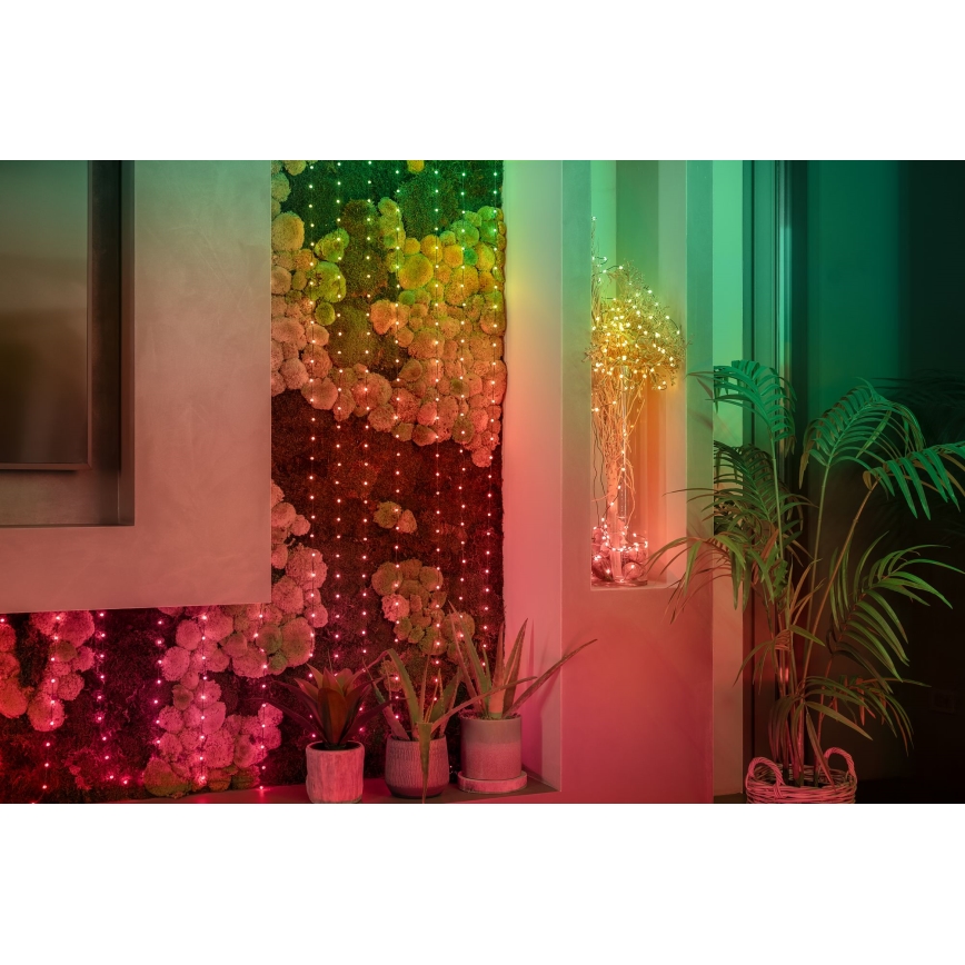 Twinkly - LED lyskæde m. RGB-farver dæmpbar CANDIES 200xLED 14 m USB Wi-Fi
