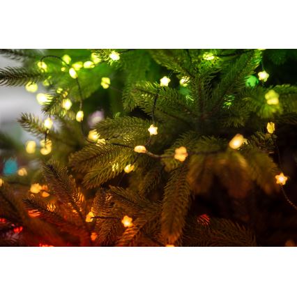 Twinkly - RGB-LED dæmpbar lyskæde CANDIES 100 LED 8 m USB Wi-Fi