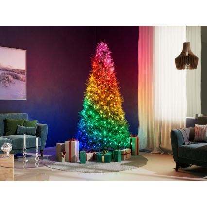Twinkly - RGB-LED dæmpbar lyskæde CANDIES 100 LED 8 m USB Wi-Fi