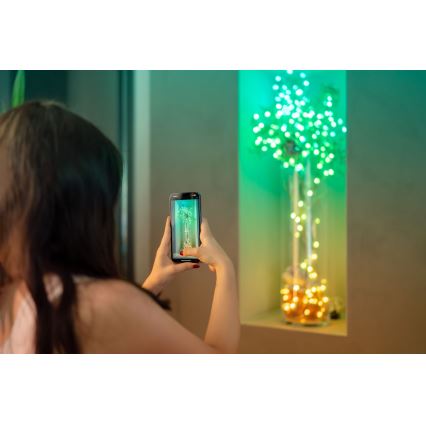 Twinkly - RGB-LED dæmpbar lyskæde CANDIES 100 LED 8 m USB Wi-Fi