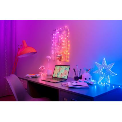 Twinkly - RGB-LED dæmpbar lyskæde CANDIES 100 LED 8 m USB Wi-Fi