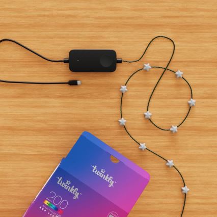 Twinkly - LED RGB Dæmpbar lyskæde CANDIES 200xLED 14 m USB Wi-Fi