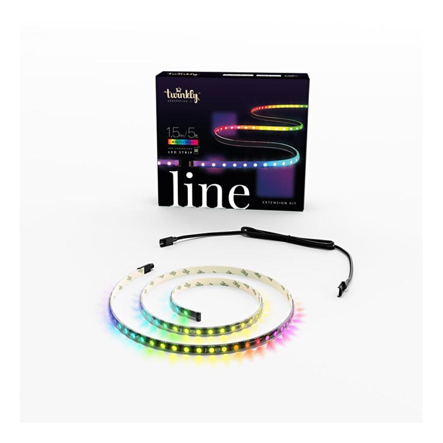 Twinkly TWL100ADP-B - LED strip m. RGB-farver forlængerdel LINE 100xLED 1,5 m Wi-Fi