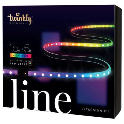 Twinkly TWL100ADP-B - LED strip m. RGB-farver forlængerdel LINE 100xLED 1,5 m Wi-Fi