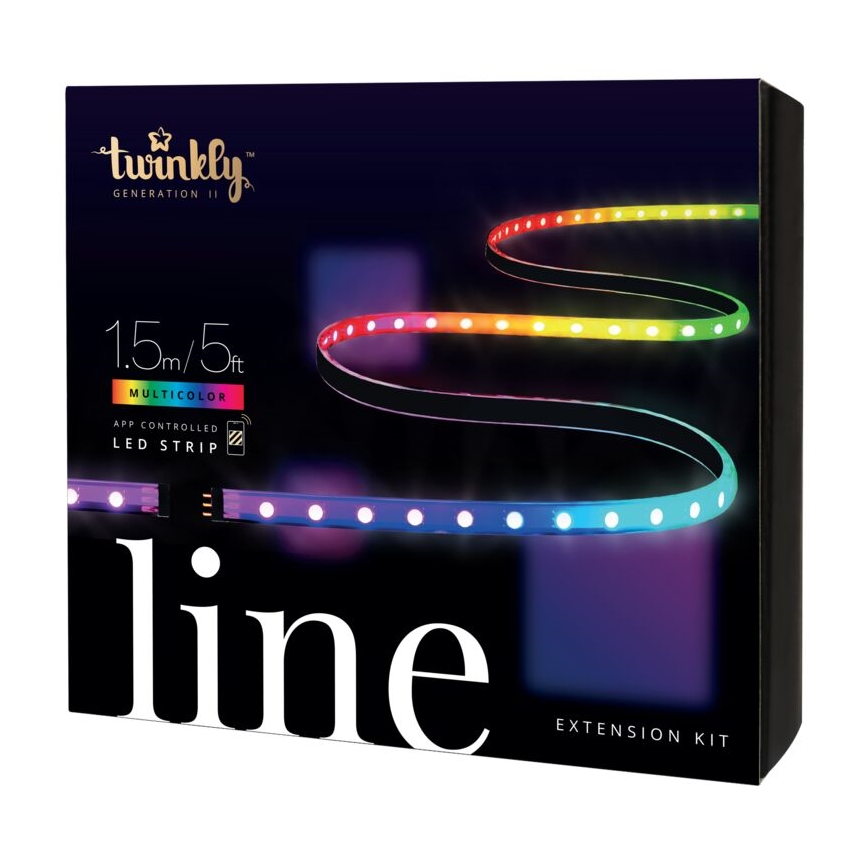 Twinkly TWL100ADP-B - LED strip m. RGB-farver forlængerdel LINE 100xLED 1,5 m Wi-Fi