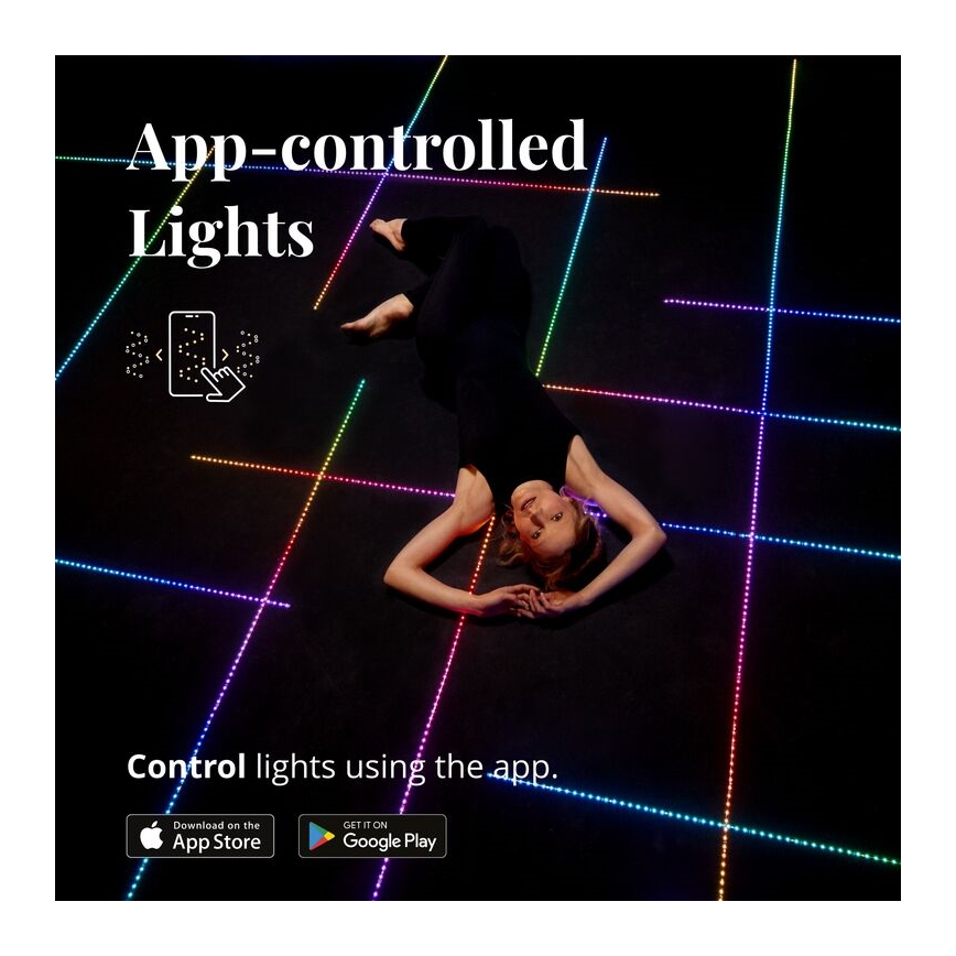 Twinkly - LED RGB Lysbånd dæmpbart LINE 100xLED 1,5 m Wi-Fi