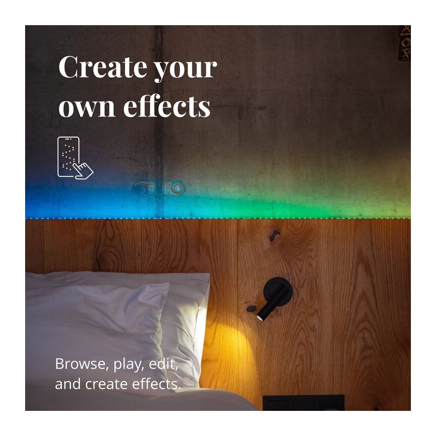Twinkly - LED RGB Lysbånd dæmpbart LINE 100xLED 1,5 m Wi-Fi