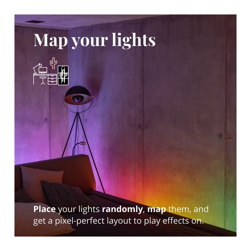 Twinkly - LED RGB Lysbånd dæmpbart LINE 100xLED 1,5 m Wi-Fi
