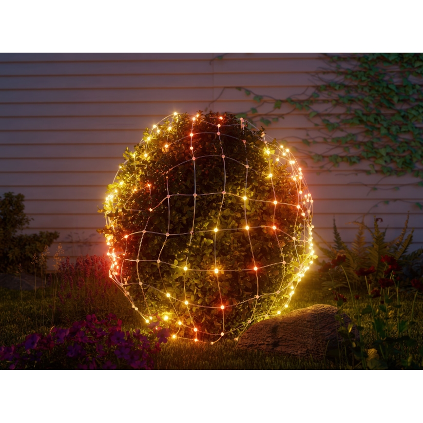 Twinkly TWN240RGB-TEU - Udendørs LED lysgardin m. RGB-farver dæmpbart LED 1,2 m IP44 Wi-Fi