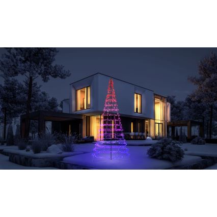 Twinkly - LED RGBW dæmpbart udendørs juletræ LIGHT TREE 1000xLED 6 m IP44 Wi-Fi