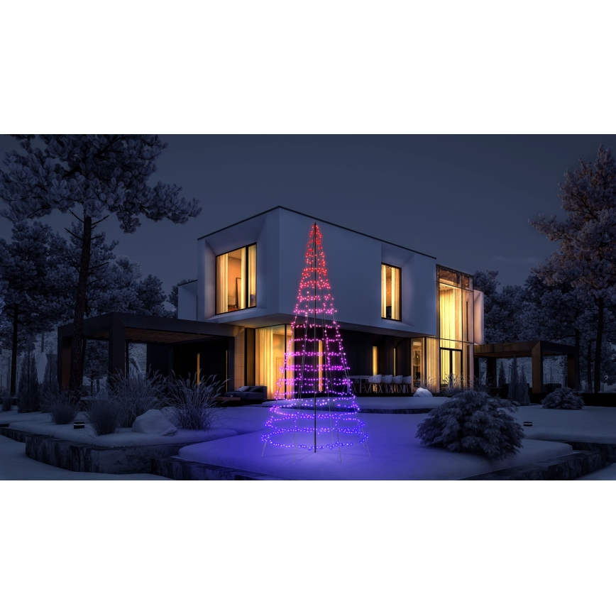 Twinkly - LED RGBW dæmpbart udendørs juletræ LIGHT TREE 1000xLED 6 m IP44 Wi-Fi