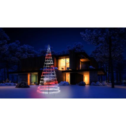 Twinkly - LED RGBW dæmpbart udendørs juletræ LIGHT TREE 1000xLED 6 m IP44 Wi-Fi