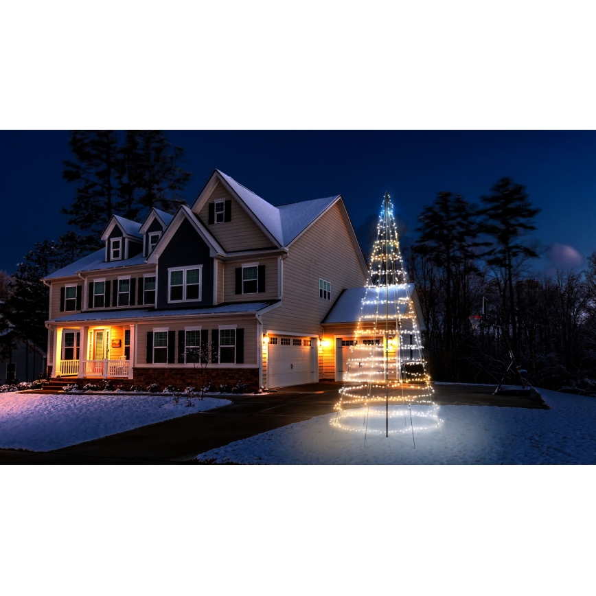 Twinkly - LED RGBW dæmpbart udendørs juletræ LIGHT TREE 1000xLED 6 m IP44 Wi-Fi