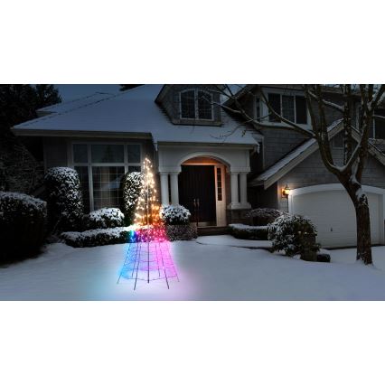 Twinkly - LED RGBW Dæmpbar udendørs juletræ LIGHT TREE 300xLED 2m IP44 Wi-Fi