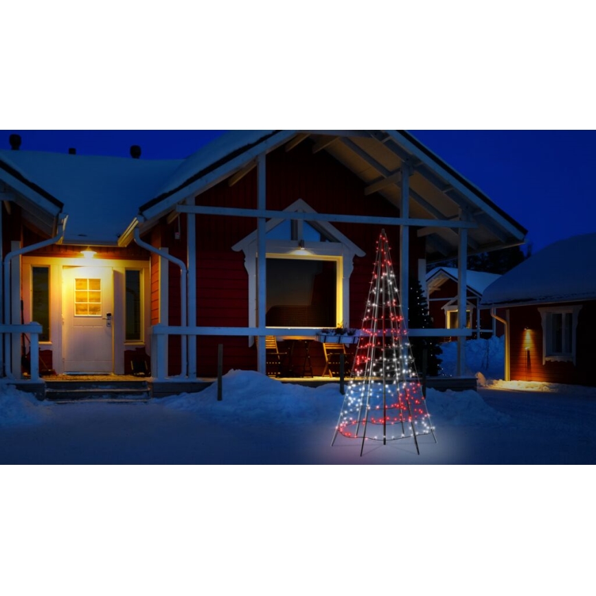 Twinkly - LED RGBW Dæmpbar udendørs juletræ LIGHT TREE 300xLED 2m IP44 Wi-Fi