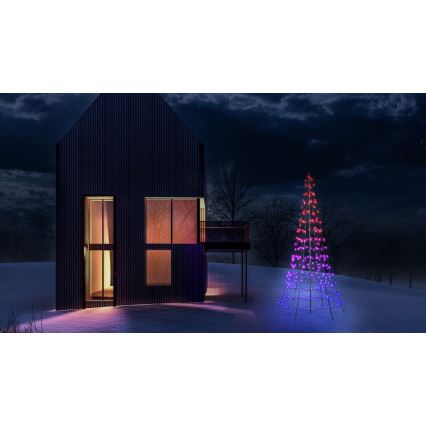 Twinkly - LED RGBW Dæmpbar udendørs juletræ LIGHT TREE 300xLED 2m IP44 Wi-Fi
