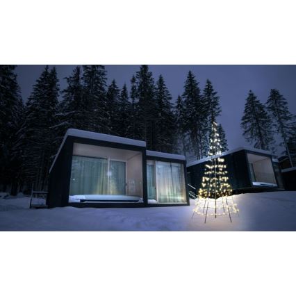 Twinkly - LED RGBW Dæmpbar udendørs juletræ LIGHT TREE 300xLED 2m IP44 Wi-Fi
