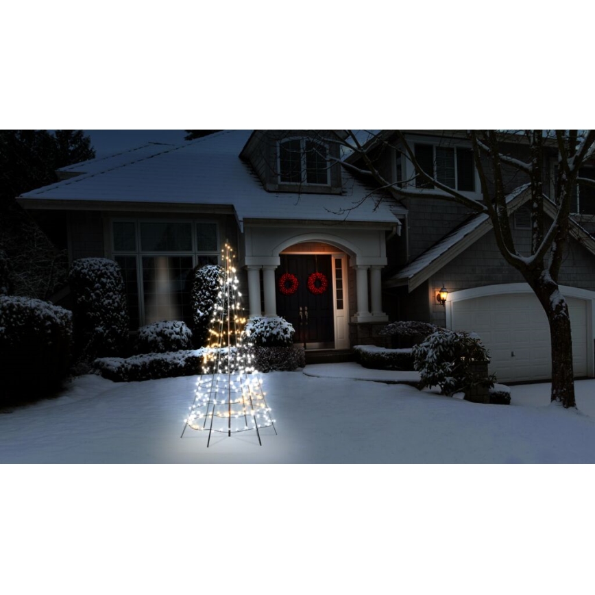 Twinkly - LED RGBW Dæmpbar udendørs juletræ LIGHT TREE 300xLED 2m IP44 Wi-Fi