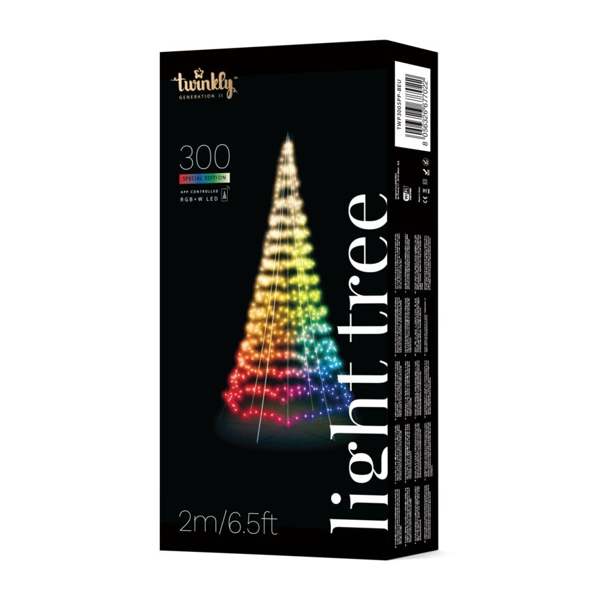 Twinkly - LED RGBW Dæmpbar udendørs juletræ LIGHT TREE 300xLED 2m IP44 Wi-Fi